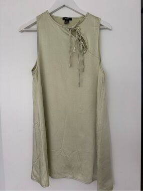 Nasty Gal Sage Green Sleeveless Tie-Neck Tunic